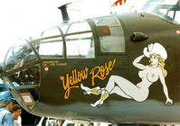 N25YR @ CNW - Texas Sesquicentennial Air Show 1986 - a good look at the now censored Yellow Rose nose art. - by Zane Adams