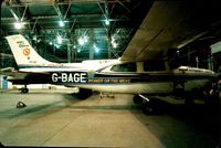 G-BAGE @ EGLL - At Fields Heathrow after Judith Chisholm record flight - by Steve Burdon