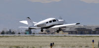 N6095S @ KAPA - Takeoff 35R - by John Little