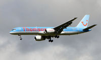 G-BYAW @ EGCC - Thomson B757 arriving at Manchester in April 2008 - by Terry Fletcher