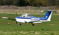 G-EDNA @ EGCB - Piper Tomahawk parked remotely  at a waterlogged  Barton - by Terry Fletcher