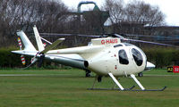 G-HAUS @ EGCB - One of 8 Helicopter vistors to Barton Airfield for the Manchester United v Arsenal Soccer match