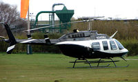 N340AJ @ EGCB - One of 8 Helicopter vistors to Barton Airfield for the Manchester United v Arsenal Soccer match