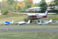 N22060 @ 7B9 - Cessna 150 landing at Ellington, CT. - by Dave G