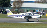 G-BUJP @ EGHH - Piper Pa-28-161 at Bournemouth - by Terry Fletcher