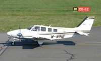 M-NINE @ EGHI - Beech 58G Baron taxies in at Southampton in April 2008