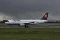 D-AIQD @ EGCC - Taken at Manchester Airport on a typical showery April day - by Steve Staunton