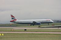 G-EUXM @ EGCC - Taken at Manchester Airport on a typical showery April day - by Steve Staunton