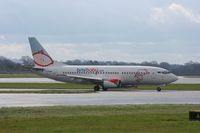 G-OBMP @ EGCC - Taken at Manchester Airport on a typical showery April day - by Steve Staunton