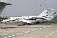 LN-HOT @ EBBR - readdy to leave General Aviation apron (Abelag)