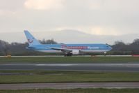 G-OBYI @ EGCC - Taken at Manchester Airport on a typical showery April day - by Steve Staunton