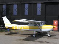 G-BSYV @ EGSP - Cessna 150 awaiting attention at Sibson - by Simon Palmer