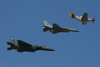 88-1704 @ TIX - Heritage flight with F-16 and P-51 - by Florida Metal
