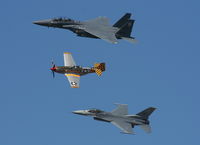 N51MV @ TIX - Dale Snodgrass in formation with F-15 and F-16 - by Florida Metal