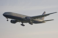 N771UA @ EBBR - More classical picture in the early morning light, short final rwy 25L. - by Philippe Bleus