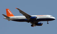 G-TTOB @ GCTS - Easyjet A320 in temporary hybrid colours after take over from GB Airways