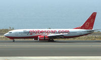 G-CEJO @ GCTS - Globespan B737 touchs down on Teneife South Runway 08