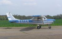 G-AVEN @ EGSN - Locally-based Cessna F150 at Bourn - by Simon Palmer