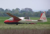 G-DCYZ - Schleicher Ka8B landing at Weston-on-the-Green - by Simon Palmer