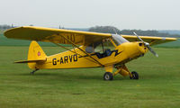 G-ARVO @ EGSP - Piper Cub at Sibson - by Terry Fletcher