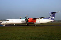 LN-RDF @ EXT - At Flybe H.Q. Exeter for maintenance or change of identity? - by William John Morris