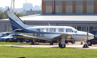 G-BEZL @ EGMC - Piper Pa31 , northside at Southend Airport - by Terry Fletcher