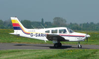 G-SARH @ EGMC - Piper visitor to Southend from Shoreham - by Terry Fletcher