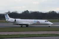 G-EMBU @ EGCC - Taken at Manchester Airport on a typical showery April day - by Steve Staunton
