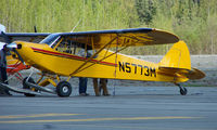 N5773M @ TKA - A bright Piper Pa-18-150 on a dull evening at Talkeetna - by Terry Fletcher