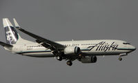 N589AS @ ANC - Alska Airlines B737 on approach to Anchorage Int - by Terry Fletcher