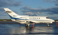 N55RF @ FAI - Hawker sits in the early evening sun on thw Fairbanks West ramp - by Terry Fletcher