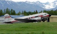 N50CM @ PAQ - This DC3 sat at Palmer Municipal - there seems to be some doubt as to its history - see http://www.ruudleeuw.com/dc3_p1.htm - half way down the article - by Terry Fletcher