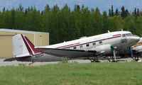 N59314 @ PAQ - DC3 sits in storage at Palmer Municipal - excellent potted history for this aircraft at    http://www.ruudleeuw.com/n59314.htm - by Terry Fletcher