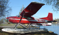 N1795R @ LHD - Cessna A185F on dock at Lake Hood - by Terry Fletcher