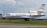 VP-BMP @ EGGW - Falcon 50EX arriving at Luton - by Terry Fletcher
