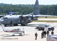 86-1393 @ RDU - C130.  I guess these guys were getting ready for the President to show. - by J.B. Barbour