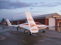 N296TC @ CYYR - Parked At Woodward's F B O @Goose Airport NL - by Frank Bailey