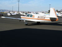 N1351W - 1963 Mooney M20C taxying in late afternoon sunshine @ Palo Alto, CA - by Steve Nation