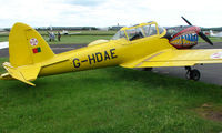 G-HDAE @ EGBW - Brightly coloured DHC1 Chipmunk on a sunny Sunday afternoon at Wellesbourne