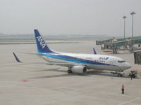 JA04AN @ ZBTJ - All Nippon Airway Boeing 737-781 being pushed back at Tianjin Binhai International - by Ken Wang