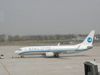 B-5160 @ ZBTJ - Xiamen Airline Boeing 738 getting ready to leave - by Ken Wang