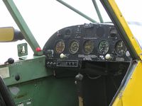 G-BIRH - Super Cub cockpit at Hinton-in-the-Hedges - by Simon Palmer