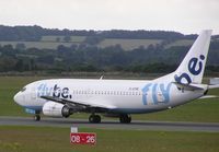 G-STRE @ EGTE - Boeing 737 landing at Exeter - by Simon Palmer