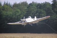 G-TOWS @ EGHL - Pawnee landing after aerotow - by Simon Palmer