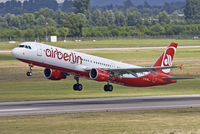 D-ALSB @ EDDL - Taking off from rwy 23L in her new Air Berlin livery. - by Philippe Bleus