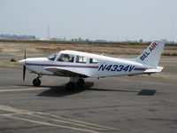 N4334V @ SQL - Bel Air 1984 Piper PA-28-181 crew training in smoky conditions @ San Carlos, CA - by Steve Nation