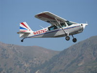 N497AC @ SZP - 2005 American Champion 7GCAA ADVENTURE, Superior O-360 180 Hp upgrade, takeoff climb Rwy 22 - by Doug Robertson
