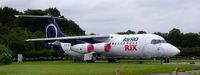 G-IRJX @ EGCC - on display at the viewing area at Manchester Airport - by chrishall