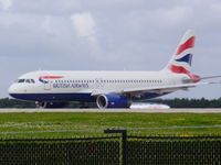 G-EUUV @ EGCC - brand new Airbus A320-232 for British Airways - by chrishall
