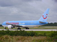 G-OBYE @ EGCC - Thomson - by chrishall